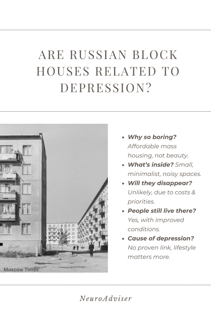 are Russian block houses related to depression?